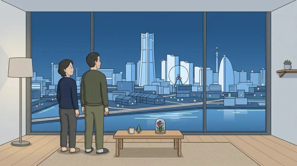 ホテルからの横浜の夜景
