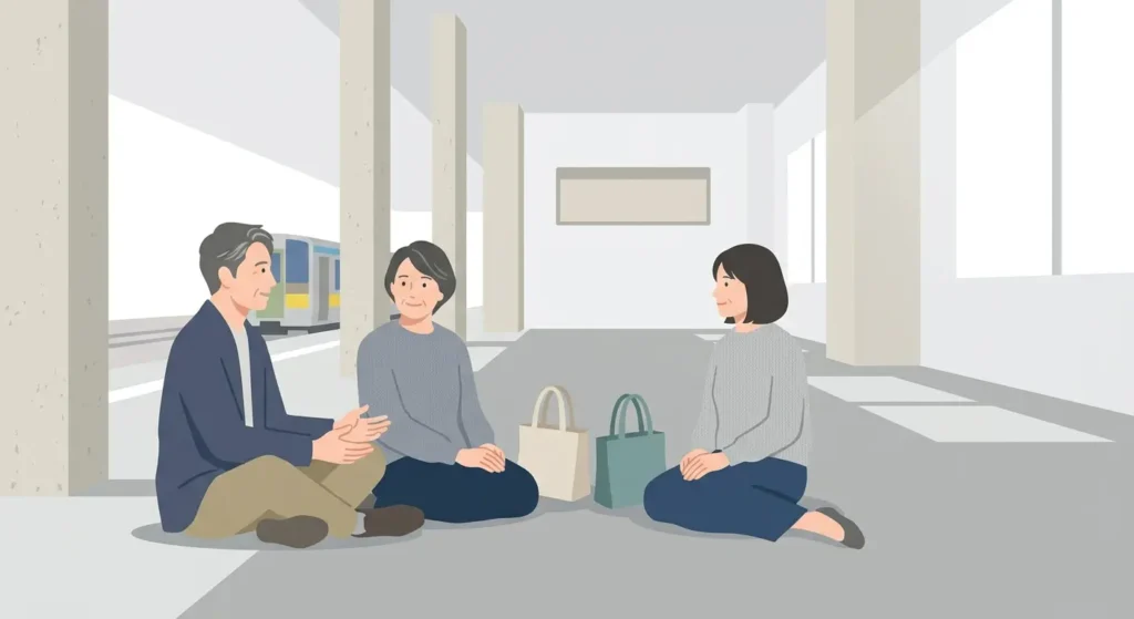 話す夫婦